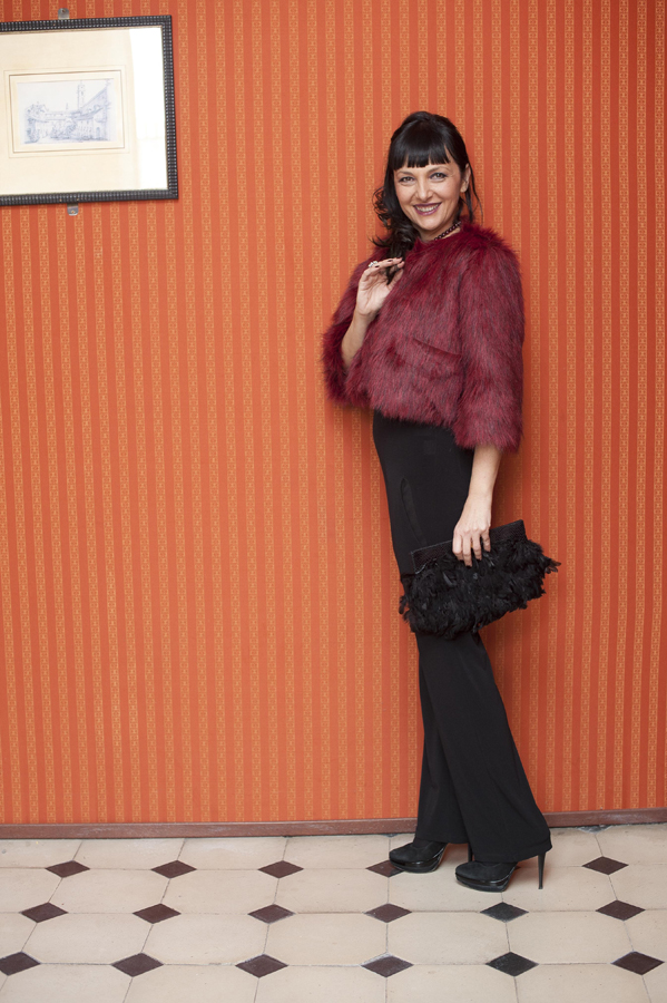 Smilingischic, fashion blog. 2040 , Collection 13/14 Marianna Ferrara Royal Hotel Victoria , Pisa, outfit, tuta nera, , come interpretare lo stesso abito in età diverse