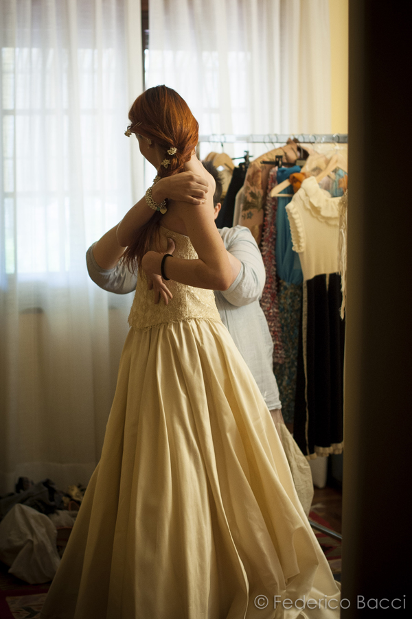 Smilingischic, fashion blog, backstage, Shooting Trés Jolie, Bridal Collection, unconventional wedding dresses for unconventional women , Federico Bacci 