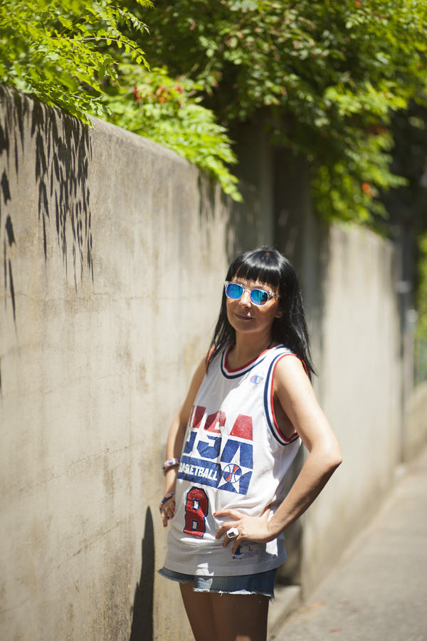 Smilingischic, fashion blog, outfit, sporty chic, campus style, Scottie Pippen,  Nike 1992 USA, Basketball Dream Team USA ,Replica Jersey T-shirt 